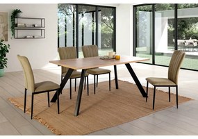 Scaune de dining kaki 4 buc. Holly – Marckeric