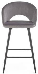Scaun de bar H96 velvet gri