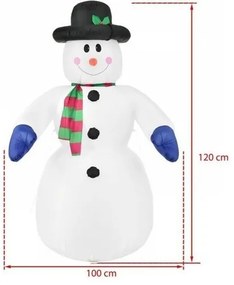 Omul de zăpadă gonflabil cu iluminare LED