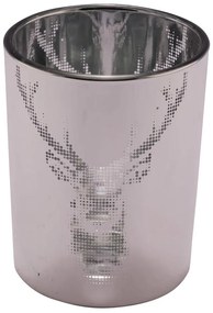 Sfeșnic argintiu cu motiv de Crăciun Ego Dekor