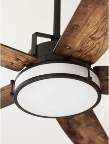 Ventilator LED de tavan Lucci Air 213175 LOUISVILLE 1xGX53/58W/230V maro + telecomandă