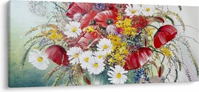 Tablou - Vază cu flori sălbatice (120x50 cm)