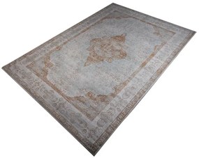 Covor oriental din bumbac PURE UNIQUE XXL 350x240 cm cu model geometric, gri