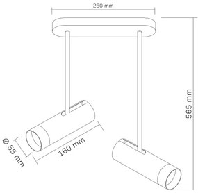 Spot PORTO 2xGU10/10W/230V negru