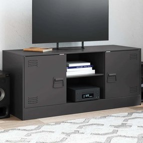 vidaXL Comodă TV, negru, 99x39x44 cm, oțel
