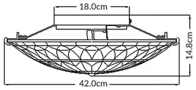 Elstead QZ-WEST-END-F - Plafonieră Tiffany WEST, 2 x E27, 75W, 230V