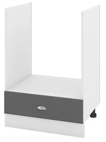 Corp inferior bucatarie Brista 60 cm, cadru cuptor cu 1 sertar, gri/alb