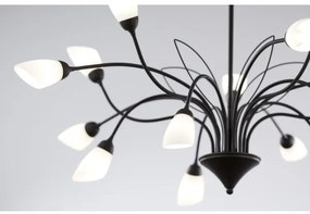 Jupiter 2057 - Lustră suspendată pe lanț GLORIOSA 15xG9/14W/230V negru