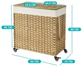 Coș de rufe din plastic 66 x 33 x 66 cm