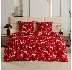 Lenjerie de pat din microfibra VELVET CHRISTMAS rosie Dimensiune lenjerie de pat: 70 x 90 cm | 140 x 200 cm