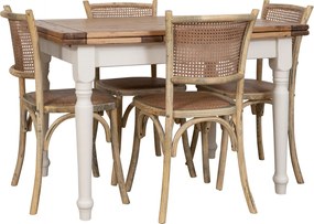 Scaun Thonet din lemn masiv si sezut din ratan