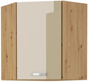 Dulap superior de bucătărie, de colț Arryn 58x58 GN-72 1F (stejar artisan + capuccino lucios). 1024772