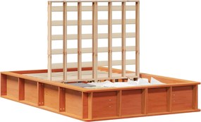 vidaXL Cadru de pat Maroniu cerat 120 x 200 cm Lemn de pin masiv