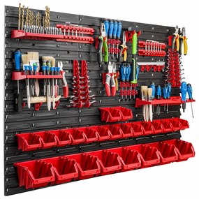 Panou pentru unelte 117x78cm 24 compartimente și mânere