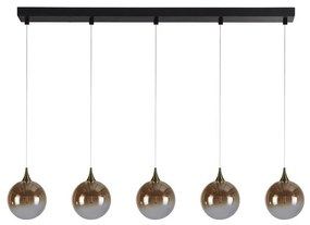 Lustra cu 5 pendule LED design modern minimalist Alchemy