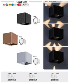 Aplica de exterior iluminat ambiental, Protectie IP54 Hallstatt antracit