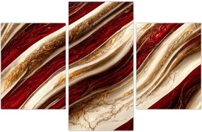 Tablou - Aur - textură albă (90x60 cm)