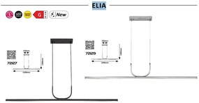 Lustra Suspendata Liniara, LED, Crom, Elia