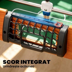 Masa de fotbal pentru adolescenti si copii, mini joc de fotbal de masa compact cu 2 mingi pentru casa, sala de jocuri HOMCOM | Aosom Romania