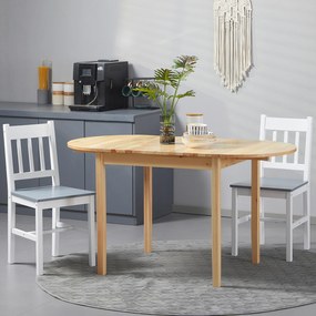 HOMCOM Masă Pliabilă pentru 4-6 persoane din Lemn de Pin, 140x70x75 cm, Natural | Aosom Romania
