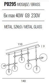 Lustra design industrial, minimalist Lollipop 7L P0295 MX