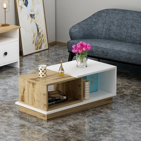 Măsuță de cafea Viana White and Oak