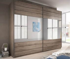 Dulap lemn masiv Lunaris –, 270 × 210 × 61 cm - Stejar deschis