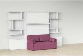 Pat rabatabil dublu cu canapea de 2 locuri si 2 biblioteci - ROYAL BIG BOOKCASE SET (150X200) (Culoare tapiterie stofa canapea: ketor 10 (Gri