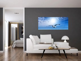 Tablou - Pescărușul peste mare (120x50 cm)