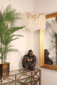 Statuetă decorativă din polirășină, maro și bronz, gorilă așezată, 61 x 46 x 40 cm, „Bwindi”
