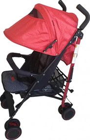 Carucior sport tip umbrela Baby Care™ PRO 803B , Spatar reglabil in 7 trepte, Pozitie somn, Amortizoare, Frana picior,Pliabil , Rosu cu Imprimeu