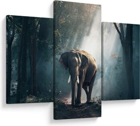 Tablou cu elefant în djunglă (90x60 cm)