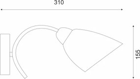 Aplică DONNA 1xE27/60W/230V patină