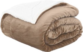 vidaXL Pătura de aruncat Culoare Cămilă 240 x 270 cm Molton