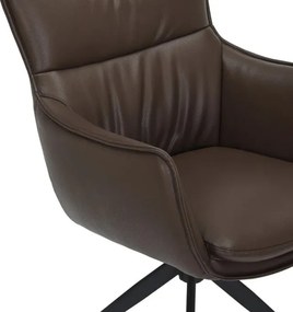 Set de 2 scaune pivotante VOGUE piele sintetica maro