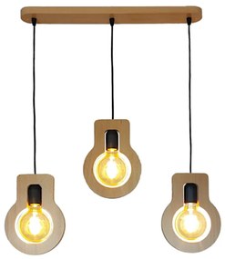 Lustra rustica fabricata manual din lemn YOKO 3L