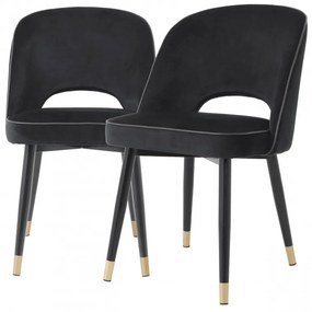 Set de 2 scaune design elegant Cliff, negru 114401 HZ