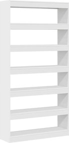 vidaXL Dulap pentru cărți Alb 100 x 30 x 198 cm Lemn compozit