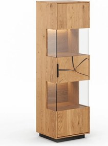 Vitrină stejar masiv Tress III, 43 × 39 × 147 cm
