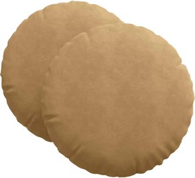 vidaXL Perne de Șezut 2 pcs Maro Ø 80 x 29 cm Catifea