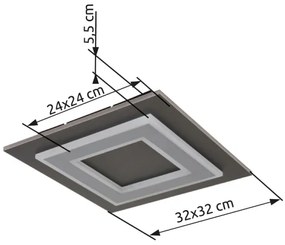 Plafonieră LED Globo 48033-24 JAYDEN LED/24W/230V