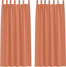 vidaXL Perdele Opaque cu Inel 2 pcs Terracota 260 x 140 cm Poliester