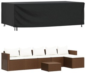 364806 vidaXL Husă mobilier de grădină negru 300x140x90 cm impermeabilă 420D