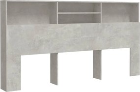 vidaXL Dulap tăblie, gri beton, 200x19x103,5 cm