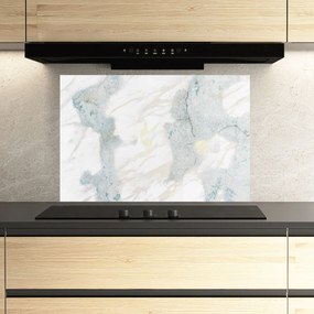 Panou Sticla Bucatarie, 60x100cm, Protectie aragaz, Antistropi, Termorezistent, Abstracte, Marble, Light Blue Gold