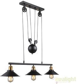 Lustra VINTAGE design deosebit cu inaltime reglabila LENIUS III 15053-3 GL