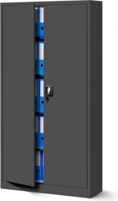 Dulap metalic Jan antracit (90x185 cm)