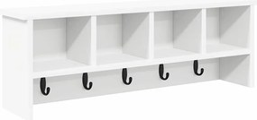 vidaXL Răcător de paltoane montat pe perete Alb 75 x 16 x 26 cm