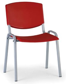 Scaun de conferinta Design - picioare gri, rosu