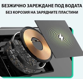 Robot fara fir pentru piscine Wybot S2 Pro, 91 W, 210 min, 300 m², Filtrare dubla, Statie de incarcare, Giroscop, Negru